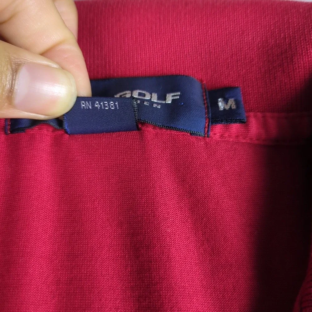 Vintage Polo Golf Ralph Lauren Shirt Mens Medium Red Crest Logo Embroidery